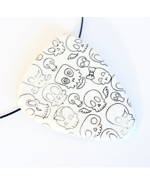 Skull pendant Polymer clay pendants