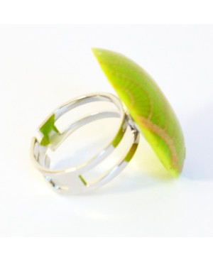 Bague verte et dorée Soldes à -10%