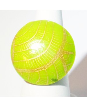 Bague verte et dorée Soldes à -10%