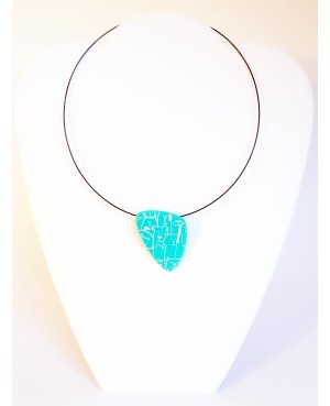 Pendentif bleu avec des chiens et des chats Pendentifs en pâte polymère