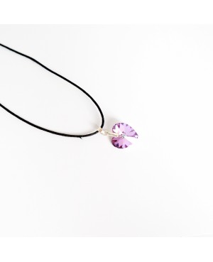 Pink and multicolored Swarovski crystal heart pendant Heart pendants