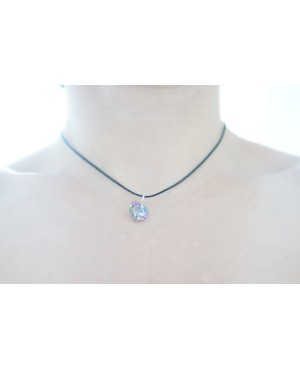 Pink and multicolored Swarovski crystal heart pendant Heart pendants