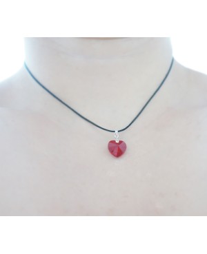 Pendentif coeur rouge en cristal de Swarovski Pendentifs coeur