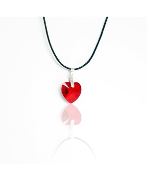 Pendentif coeur rouge en cristal de Swarovski Pendentifs coeur