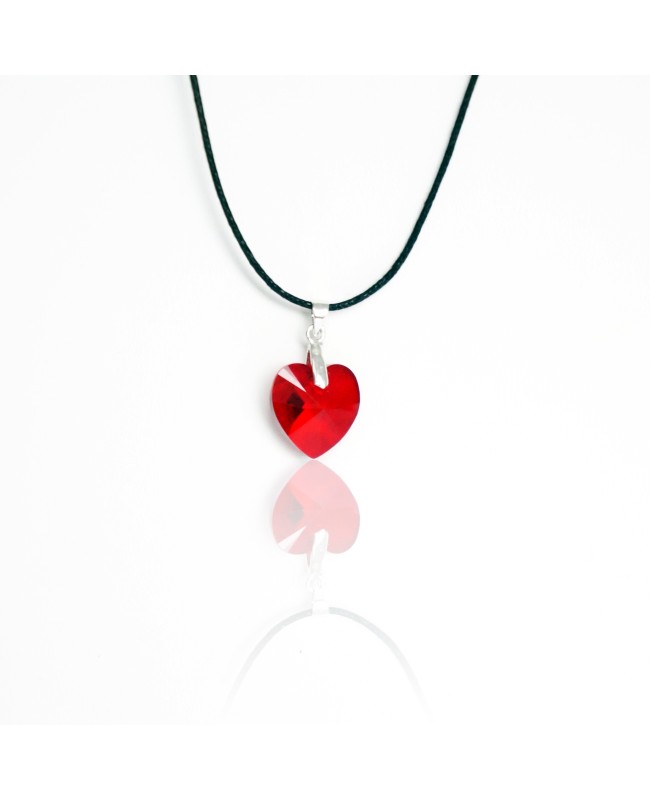 Red Swarovski crystal heart pendant Heart pendants