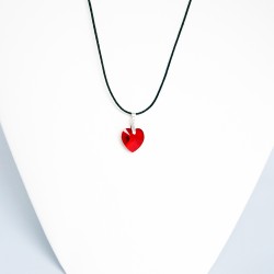 Red Swarovski crystal heart pendant