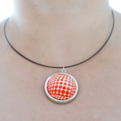 Red polka dot pendants