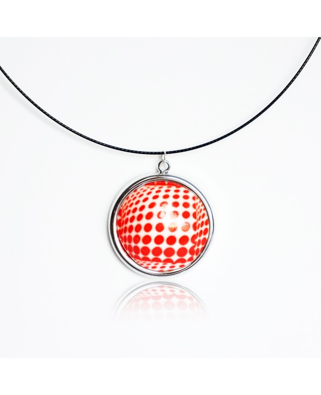 Red polka dot pendants