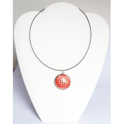 Red polka dot pendants