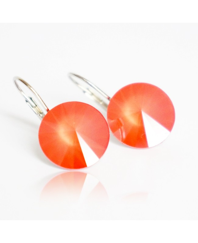 Boucles d'oreilles corail