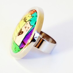 Little multicolored cat ring