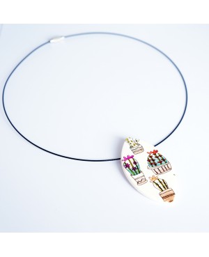 Pendentif cactus Pendentifs en pâte polymère