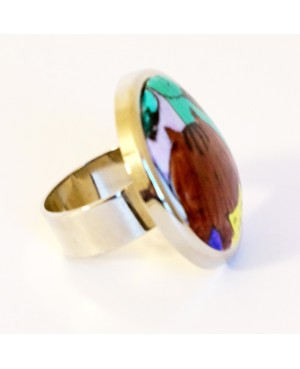 Bague petit chat marron Bagues gourmandes et en pâte polymère