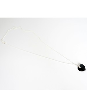 Collier coeur noir en cristal de Swarovski Pendentifs coeur