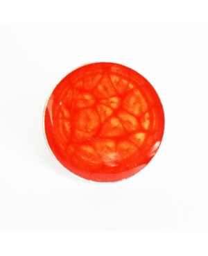 Large red ring with a scale effect Painted resin rings