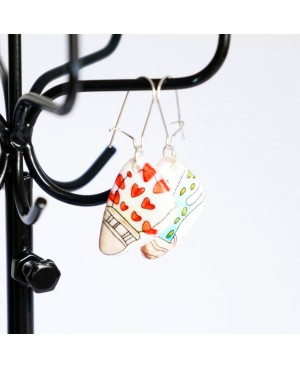 Multicolored cactus earrings Handcrafted earrings