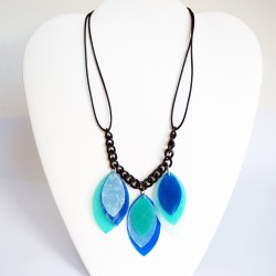 Handmade green and blue necklace