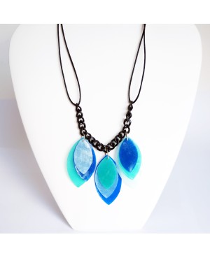 Handmade green and blue necklace Choker necklaces