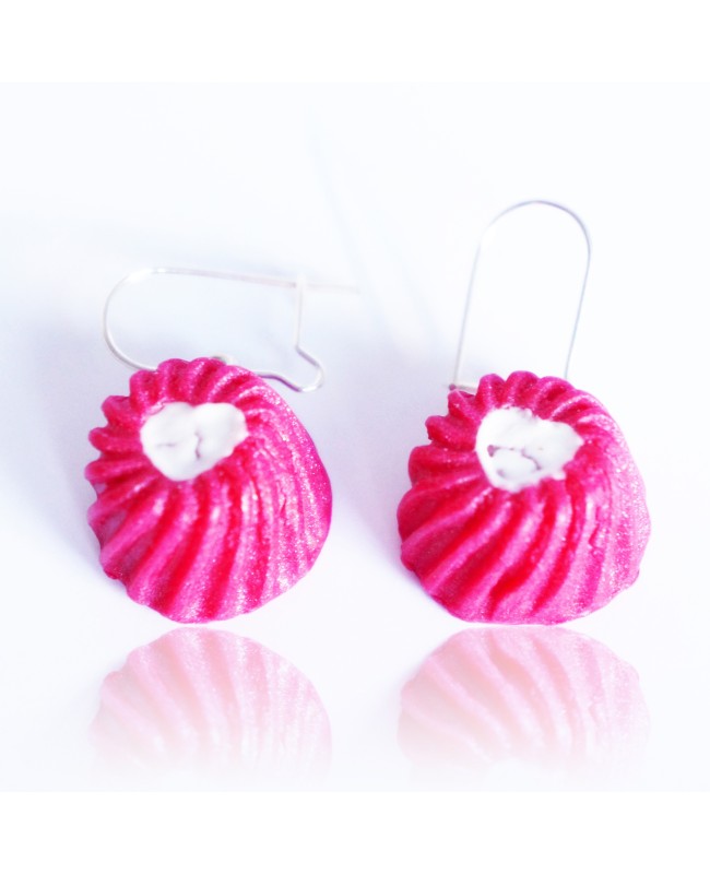 Boucles d'oreilles flans roses