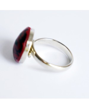 Petite bague dentelle rouge et noire Bagues gourmandes et en pâte polymère