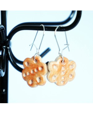 Biscuit earrings Quirky earrings