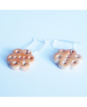 Biscuit earrings Quirky earrings