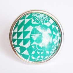 Large, green azulejos ring