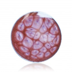 Bague ronde vieux rose effet "cellules"