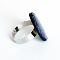 Dark purple embossed ring