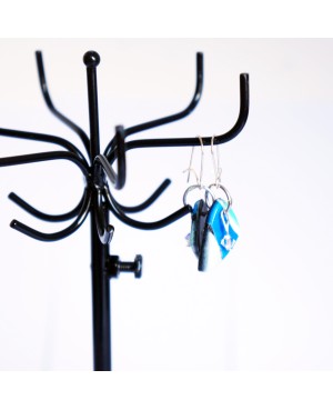 Boucles d'oreilles triangulaires bleues, blanches et turquoises Boucles d'oreilles artisanales (fait-main)