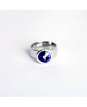 Purple solitaire ring “Solitaire” Swarovski crystal ring