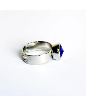 Bague solitaire violette en cristal de Swarovski Bagues "solitaire" en cristal