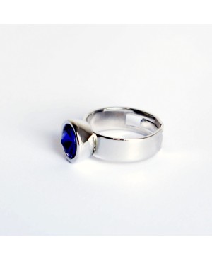 Bague solitaire violette en cristal de Swarovski Bagues "solitaire" en cristal