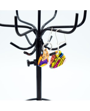 Boucles d'oreilles maisons multicolores Boucles d'oreilles artisanales (fait-main)