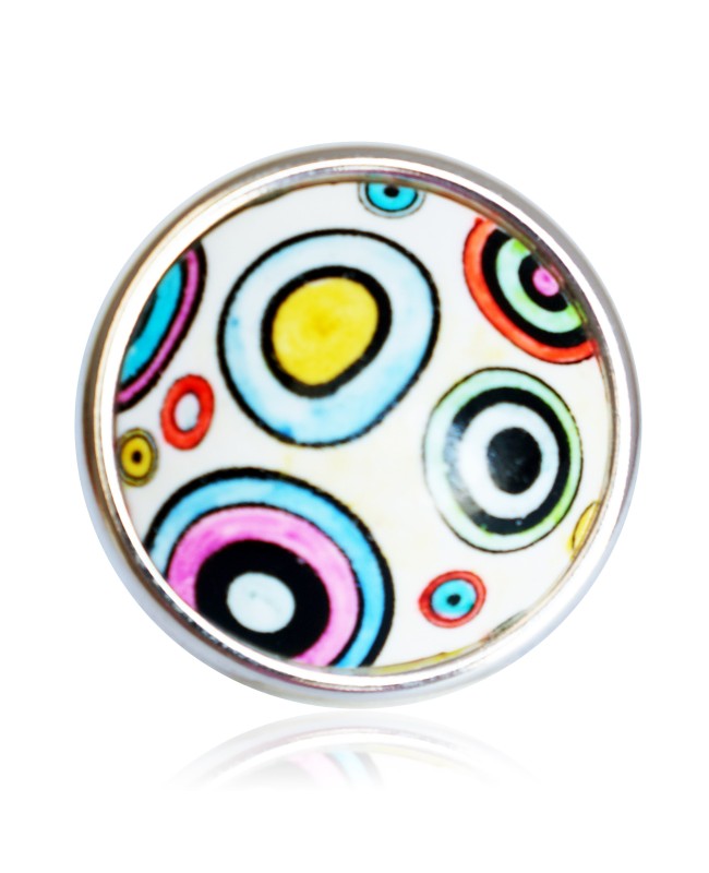 Grande bague avec des cercles multicolores