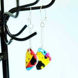 Boucles d'oreilles chats multicolores