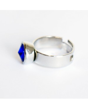 Swarovski crystal blue solitaire ring “Solitaire” Swarovski crystal ring