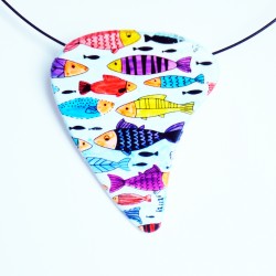 Multicolored fish pendant