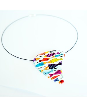 Pendentif poissons multicolores Pendentifs en pâte polymère