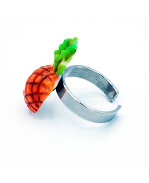 Adjustable pineapple ring Quirky and polymer clay rings