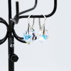 Transparent heart-shaped earrings