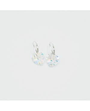 Boucles d'oreilles coeurs transparents Boucles d'oreilles en perles et cristal