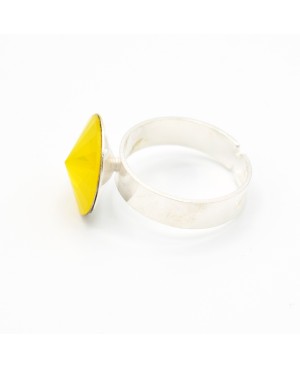 Bague solitaire jaune Bagues "solitaire" en cristal