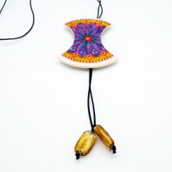 Multicolored Mandala Pendant Necklace