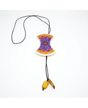 Multicolored Mandala Pendant Necklace Chains or long necklaces