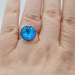Frosted blue ring