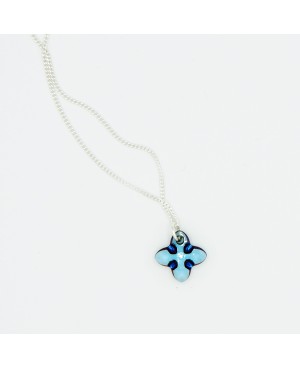 Blue tribal cross pendant Beaded pendants