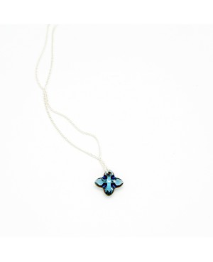 Blue tribal cross pendant Beaded pendants