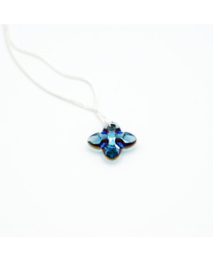 Blue tribal cross pendant Beaded pendants