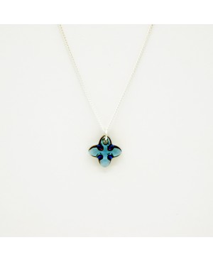 Blue tribal cross pendant Beaded pendants